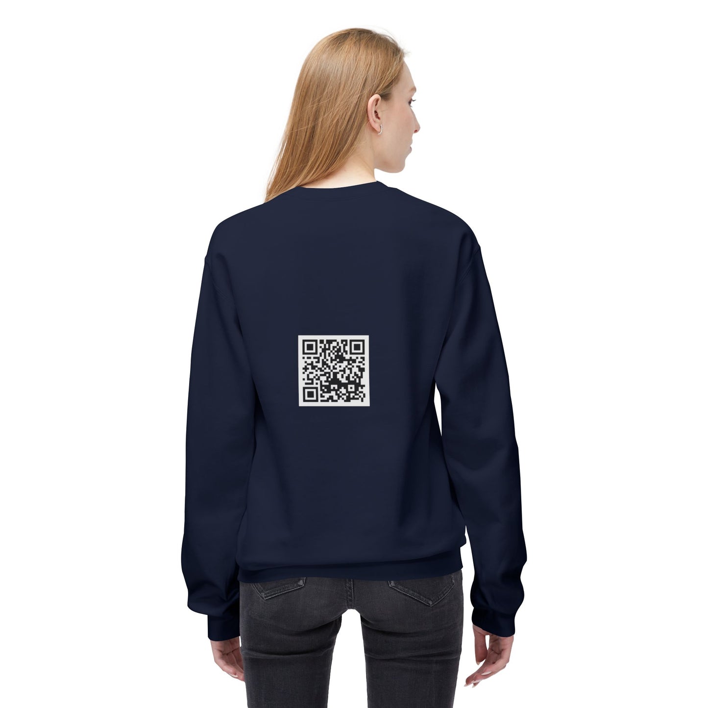 EYC Express Yourself Crewneck Sweatshirt - Unisex Midweight Fleece with QR Code - Express Yourself Clothz
