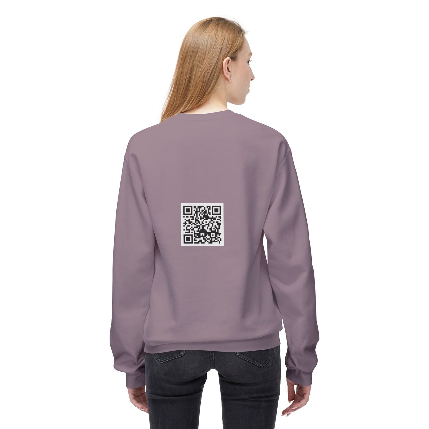 EYC Express Yourself Crewneck Sweatshirt - Unisex Midweight Fleece with QR Code - Express Yourself Clothz