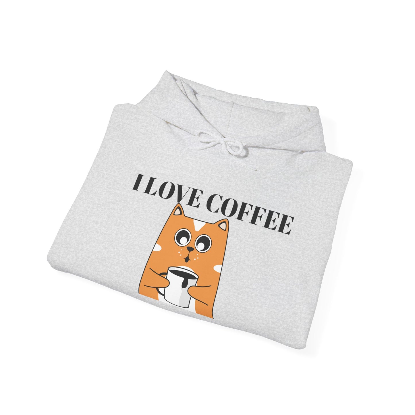 EYC I Love Coffee Unisex Heavy Blend Hoodie - Cozy Sweatshirt for Coffee Lovers - Express Yourself Clothz