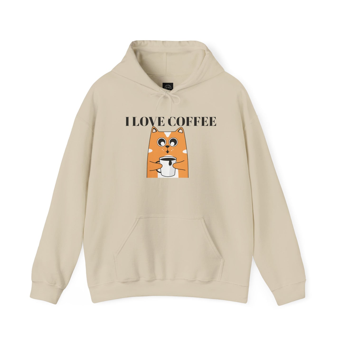 EYC I Love Coffee Unisex Heavy Blend Hoodie - Cozy Sweatshirt for Coffee Lovers - Express Yourself Clothz