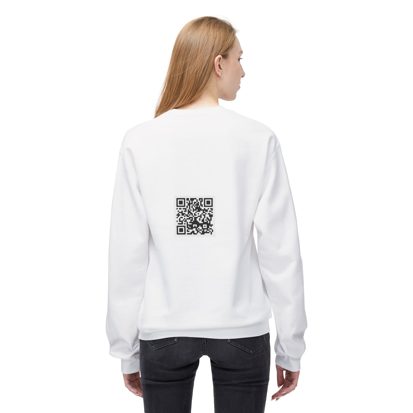 EYC Express Yourself Crewneck Sweatshirt - Unisex Midweight Fleece with QR Code - Express Yourself Clothz