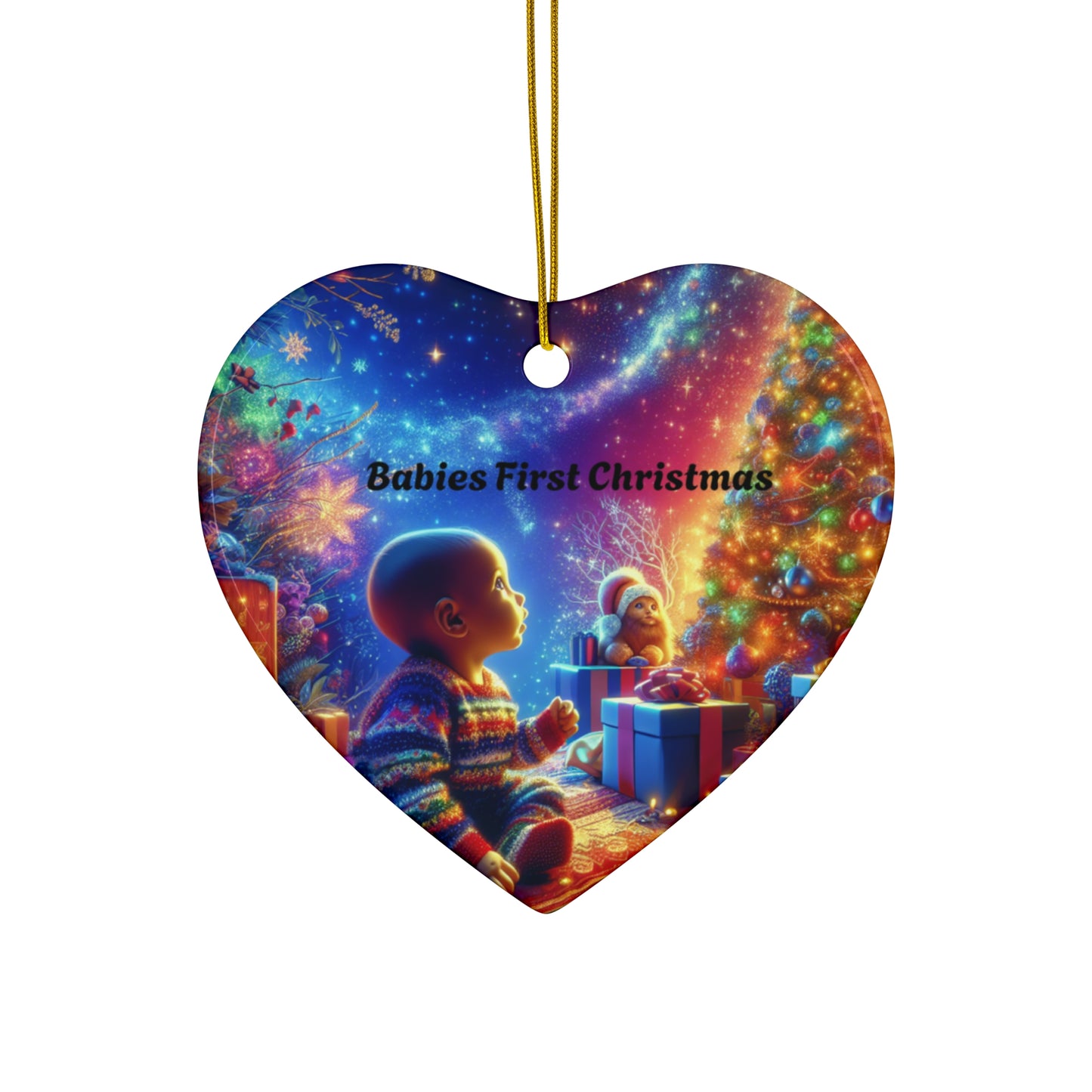 EYC Babies First Christmas Ceramic Ornament - 4 Unique Shapes for Holiday Memories - Express Yourself Clothz