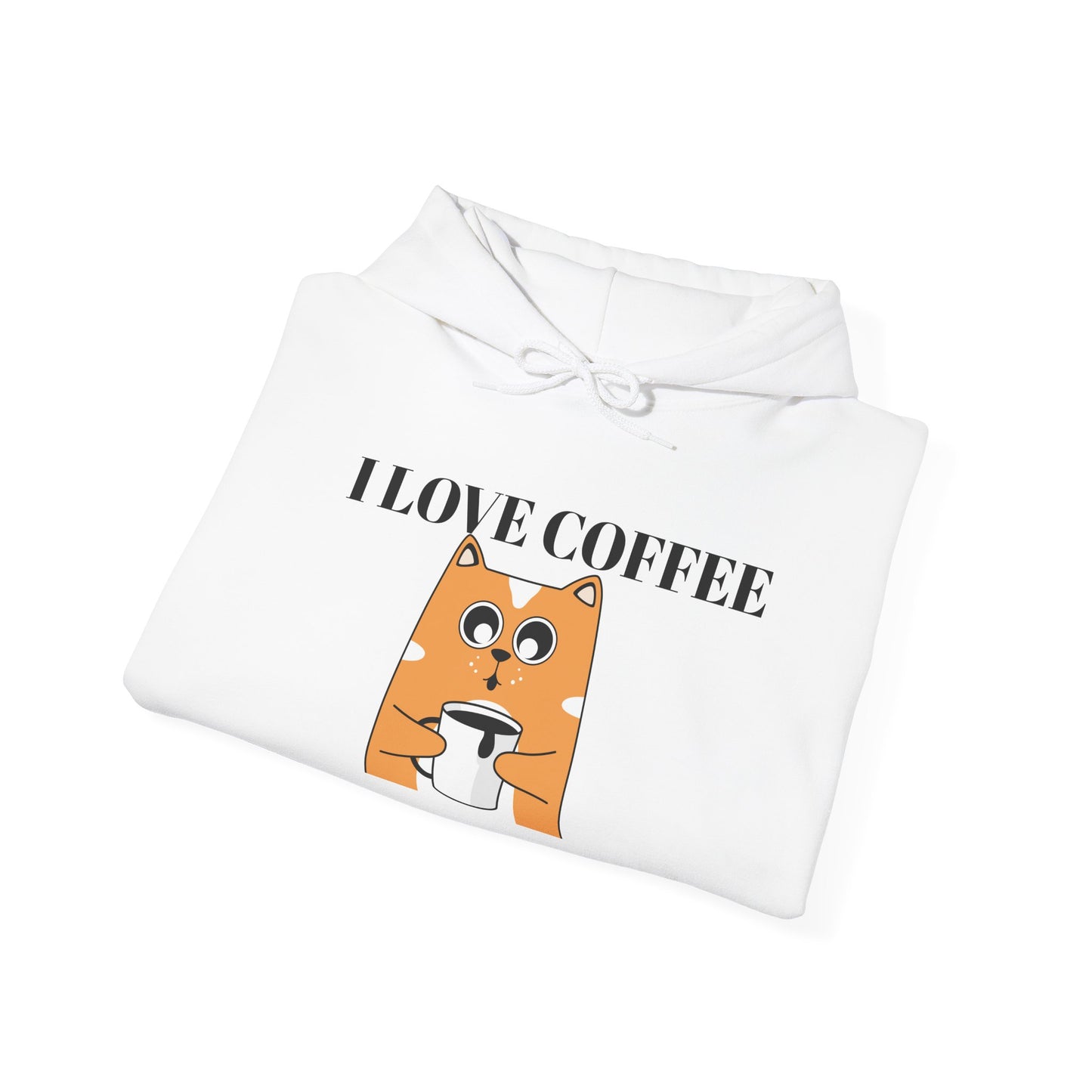 EYC I Love Coffee Unisex Heavy Blend Hoodie - Cozy Sweatshirt for Coffee Lovers - Express Yourself Clothz