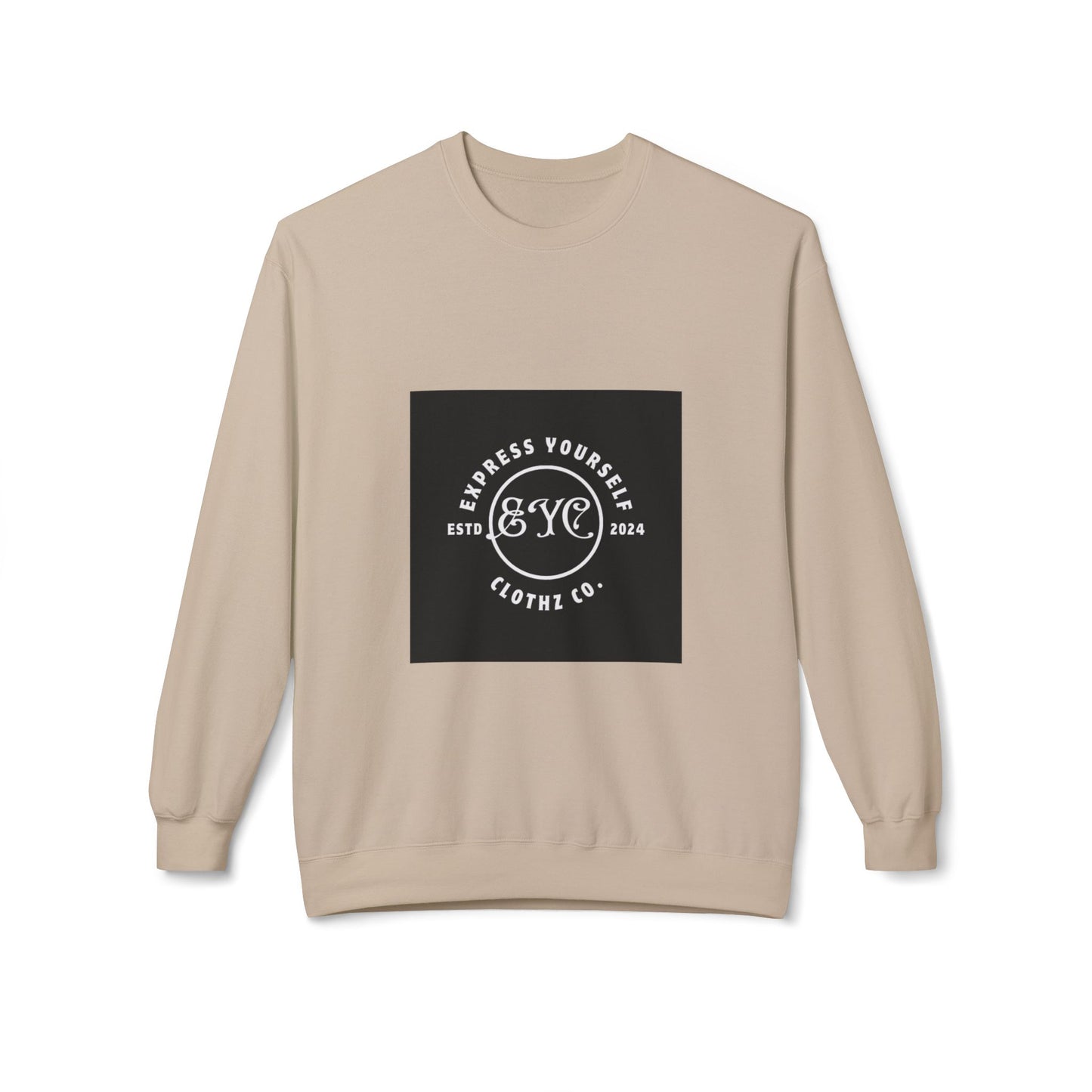 EYC Express Yourself Crewneck Sweatshirt - Unisex Midweight Fleece with QR Code - Express Yourself Clothz