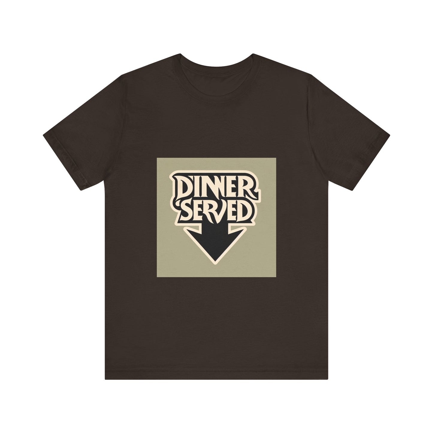 Retro Dinner Served Unisex Tee, Perfect for Food Lovers, Kitchen Decor, Events, Casual Wear, Gift for Chefs - Express Yourself Clothz