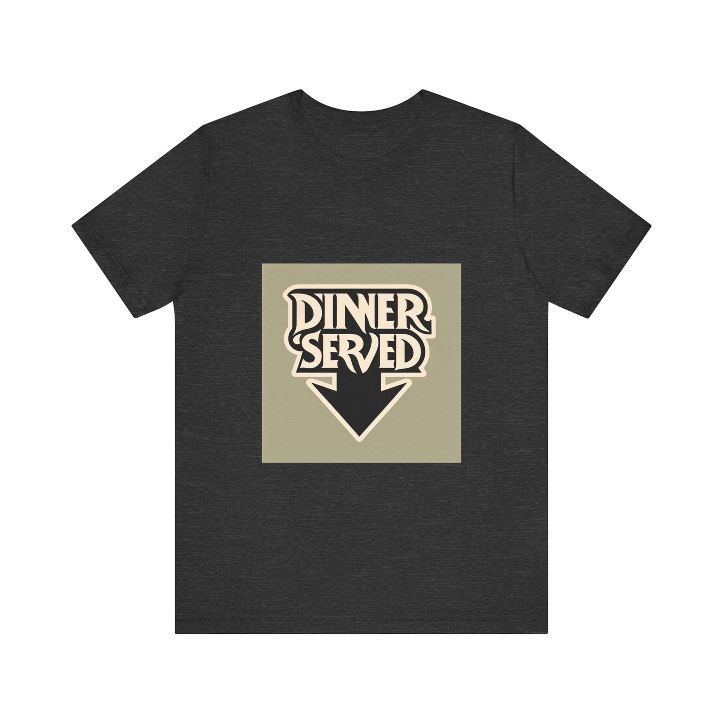 Retro Dinner Served Unisex Tee, Perfect for Food Lovers, Kitchen Decor, Events, Casual Wear, Gift for Chefs - Express Yourself Clothz