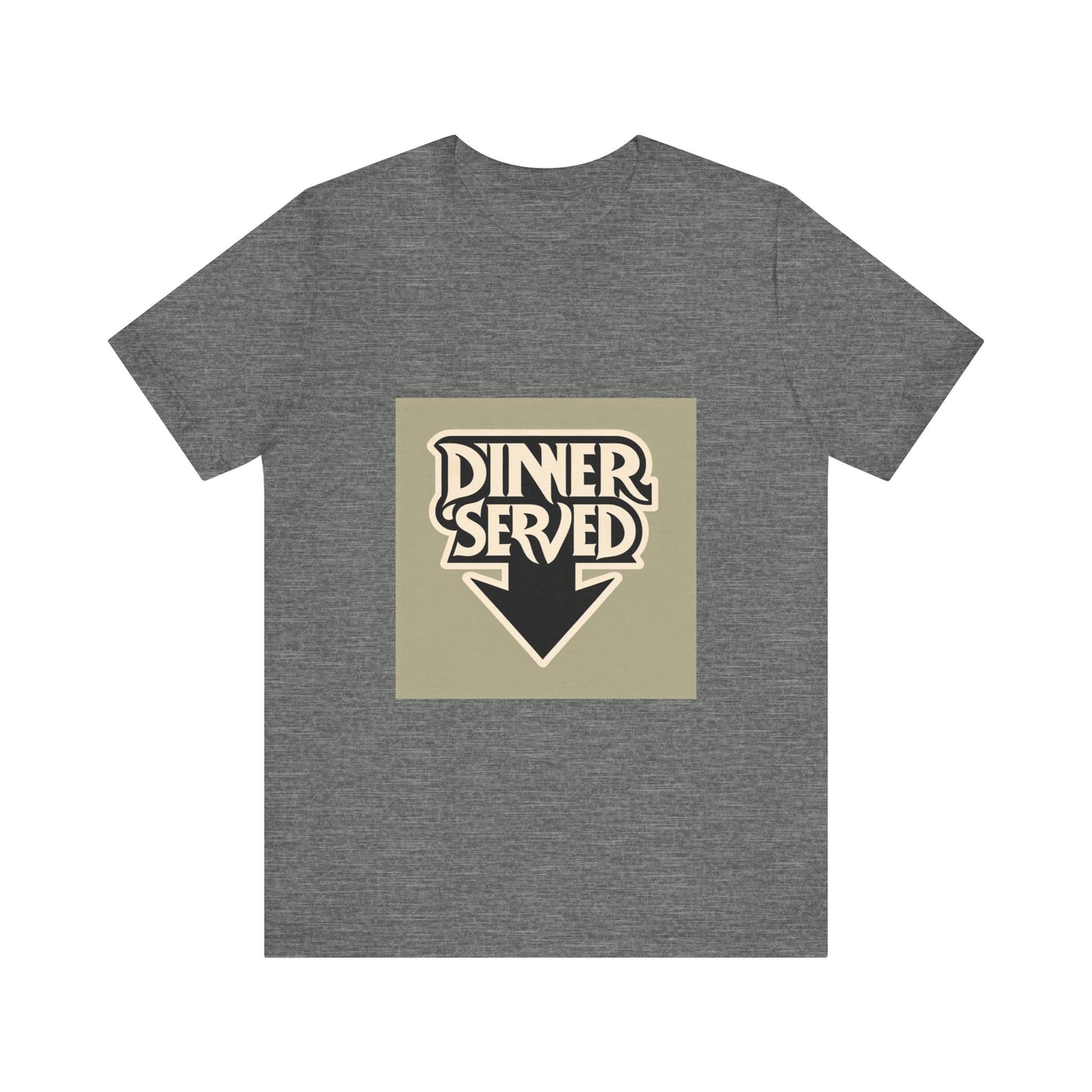 Retro Dinner Served Unisex Tee, Perfect for Food Lovers, Kitchen Decor, Events, Casual Wear, Gift for Chefs - Express Yourself Clothz