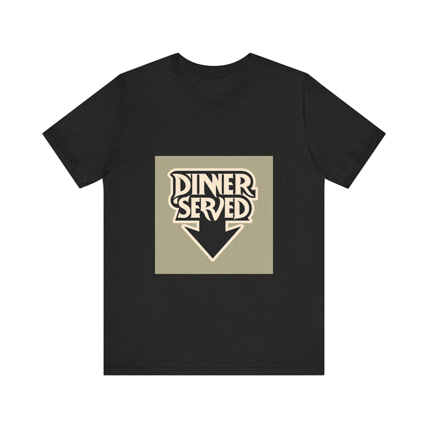 Retro Dinner Served Unisex Tee, Perfect for Food Lovers, Kitchen Decor, Events, Casual Wear, Gift for Chefs - Express Yourself Clothz