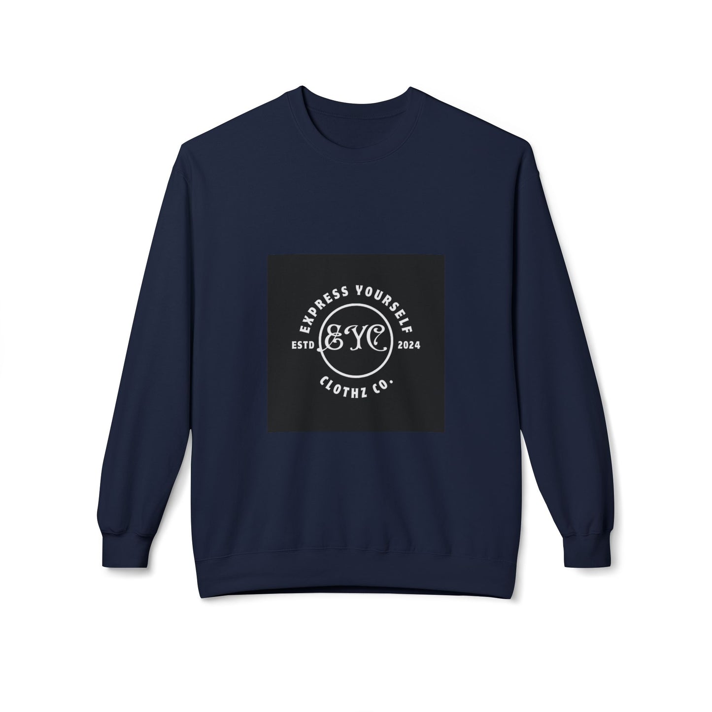 EYC Express Yourself Crewneck Sweatshirt - Unisex Midweight Fleece with QR Code - Express Yourself Clothz