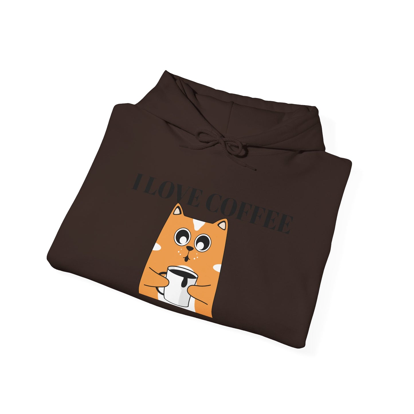EYC I Love Coffee Unisex Heavy Blend Hoodie - Cozy Sweatshirt for Coffee Lovers - Express Yourself Clothz