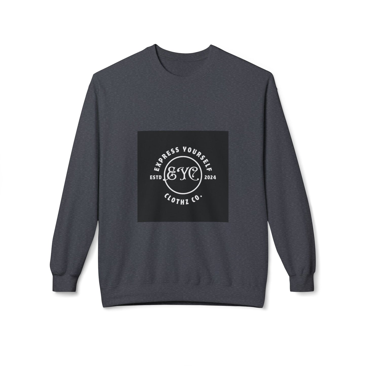 EYC Express Yourself Crewneck Sweatshirt - Unisex Midweight Fleece with QR Code - Express Yourself Clothz