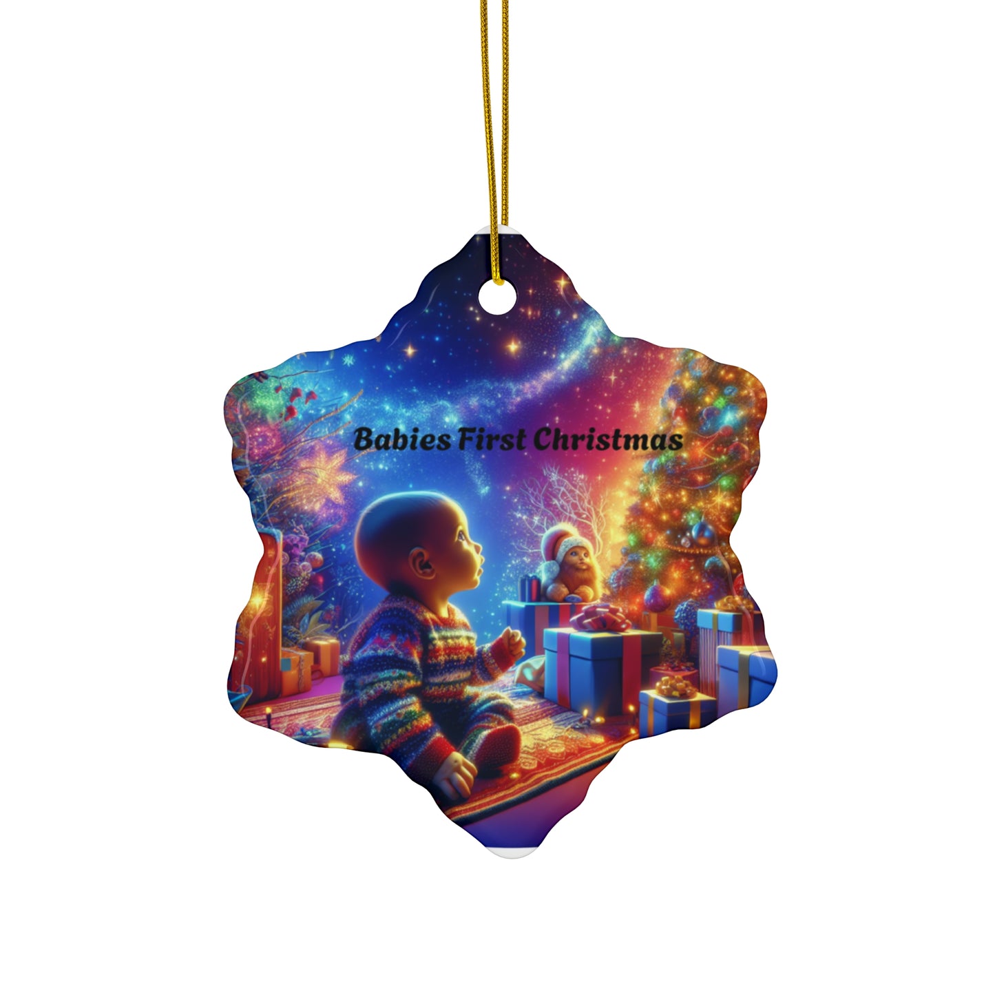 EYC Babies First Christmas Ceramic Ornament - 4 Unique Shapes for Holiday Memories - Express Yourself Clothz