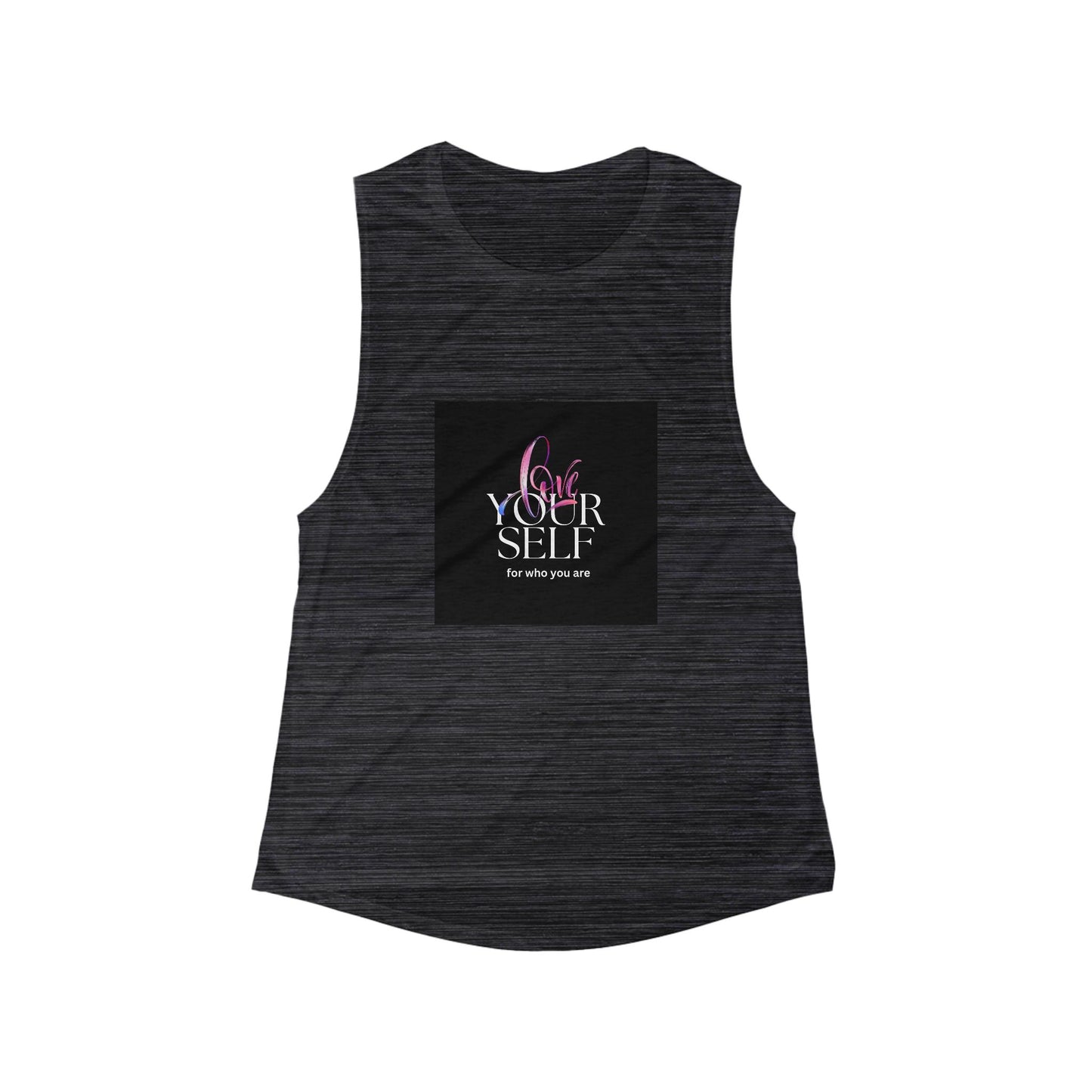 Empowering Women's Flowy Tank, Self-Love Workout Top, Fitness Apparel, Positive Affirmation Top, Casual Everyday Wear