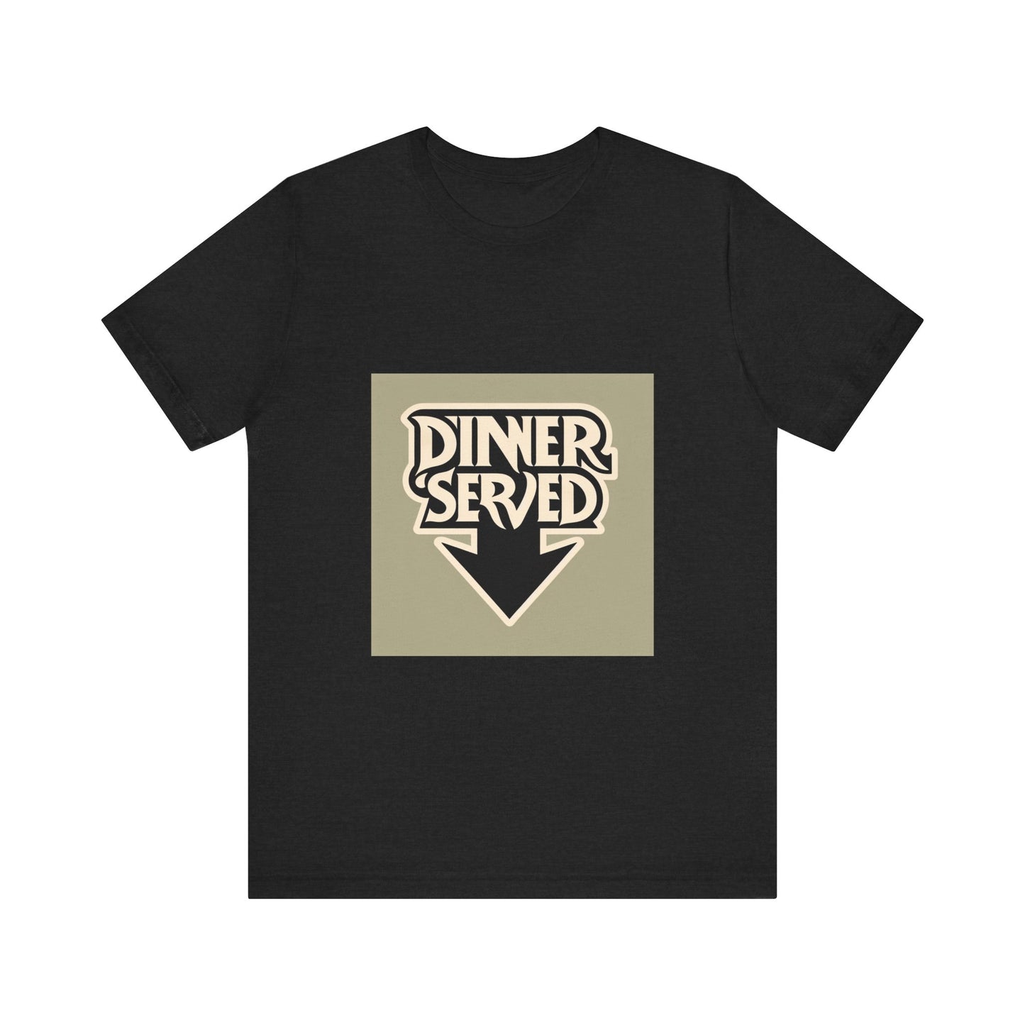 Retro Dinner Served Unisex Tee, Perfect for Food Lovers, Kitchen Decor, Events, Casual Wear, Gift for Chefs - Express Yourself Clothz