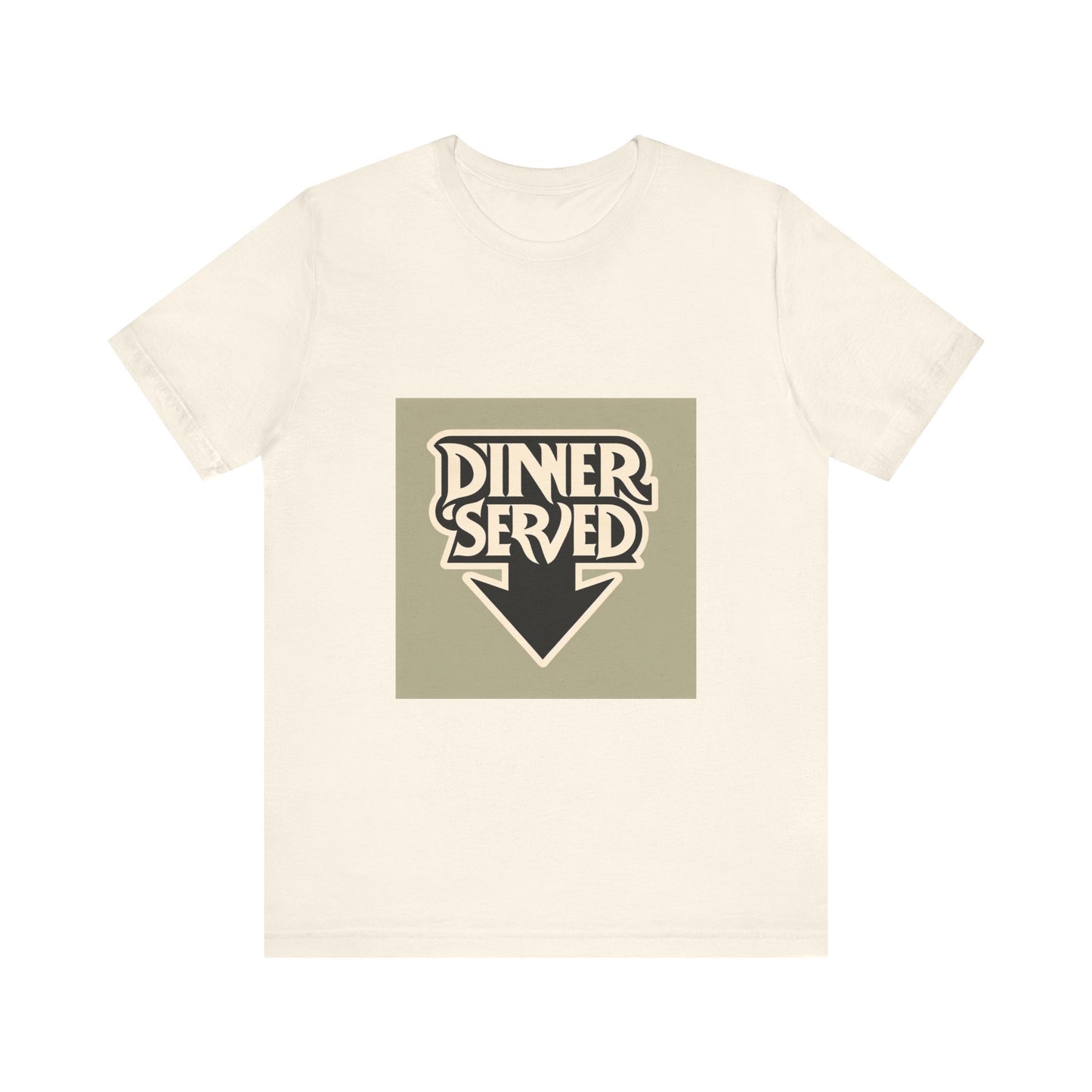 Retro Dinner Served Unisex Tee, Perfect for Food Lovers, Kitchen Decor, Events, Casual Wear, Gift for Chefs - Express Yourself Clothz