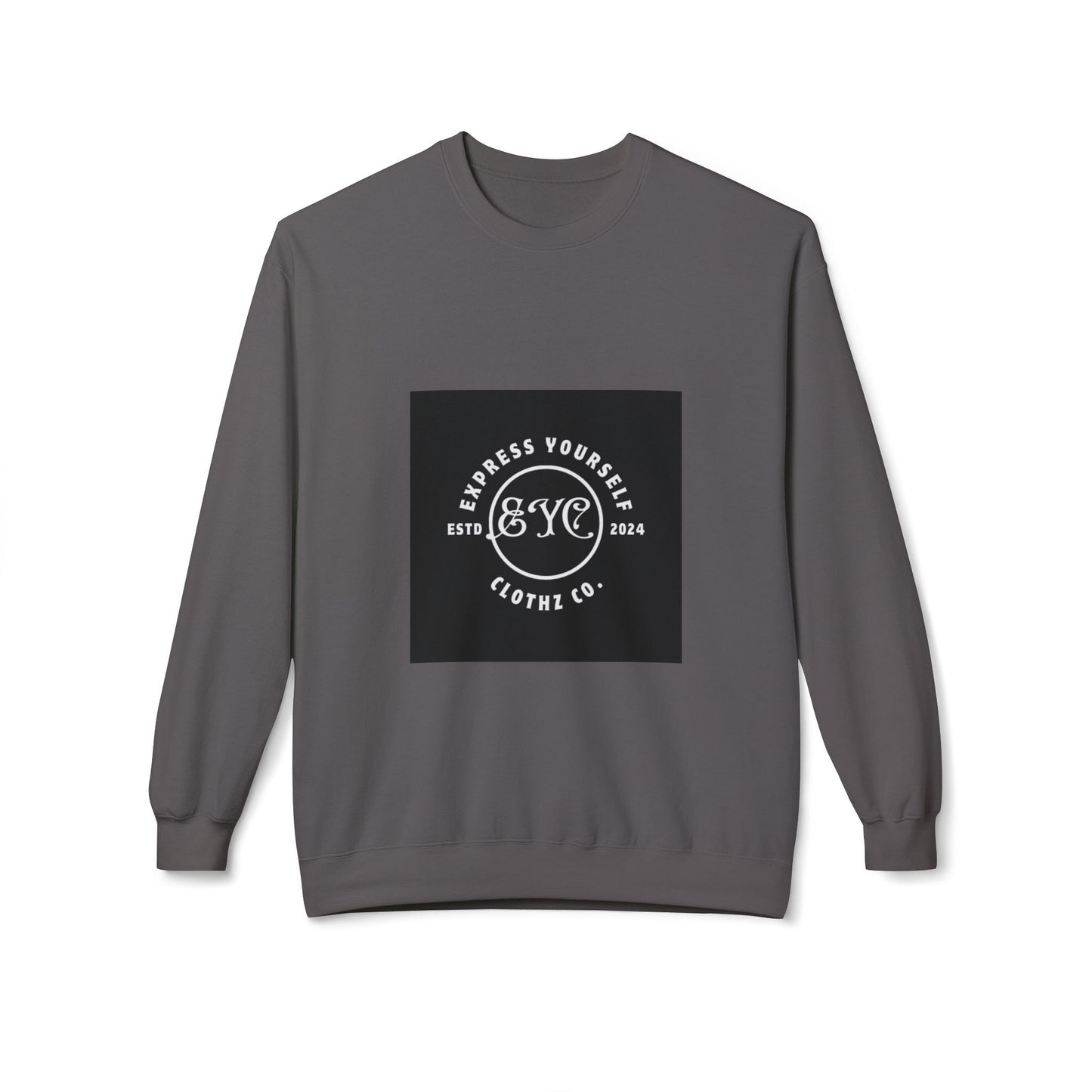 EYC Express Yourself Crewneck Sweatshirt - Unisex Midweight Fleece with QR Code - Express Yourself Clothz
