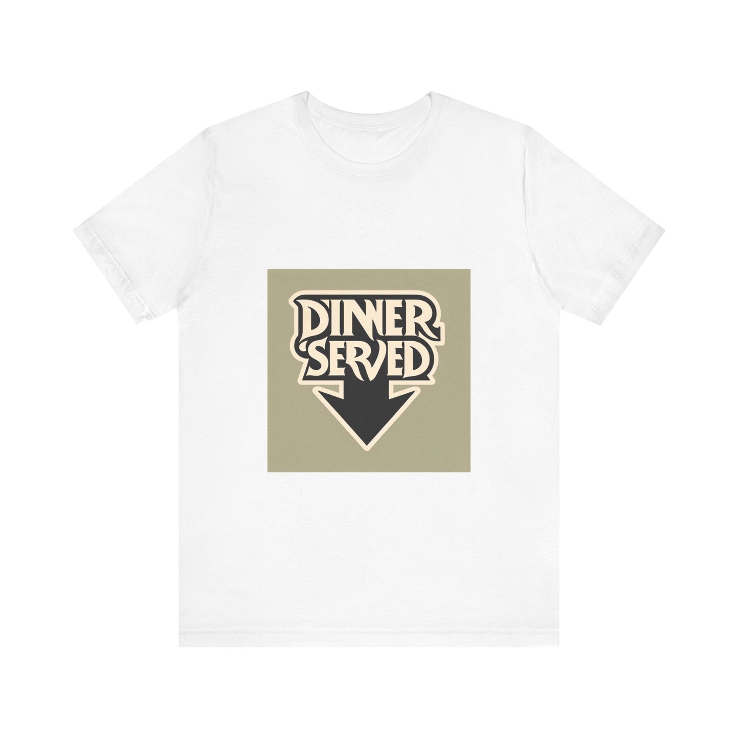 Retro Dinner Served Unisex Tee, Perfect for Food Lovers, Kitchen Decor, Events, Casual Wear, Gift for Chefs - Express Yourself Clothz