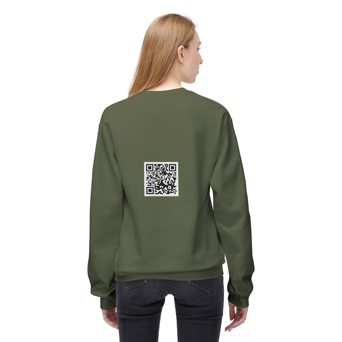 EYC Express Yourself Crewneck Sweatshirt - Unisex Midweight Fleece with QR Code - Express Yourself Clothz