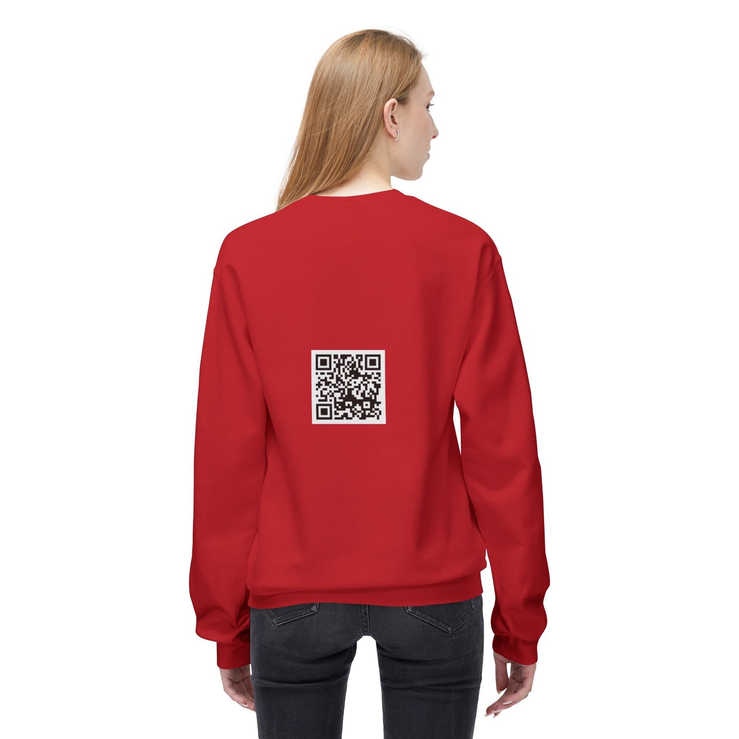 EYC Express Yourself Crewneck Sweatshirt - Unisex Midweight Fleece with QR Code - Express Yourself Clothz