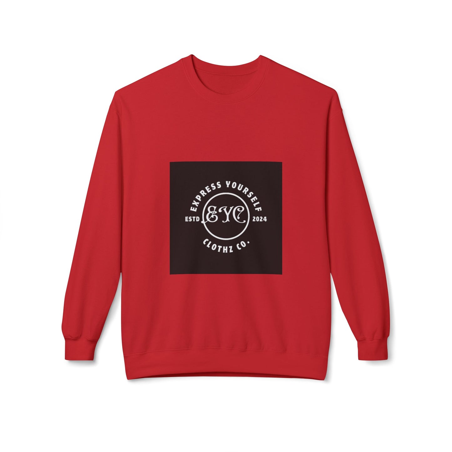 EYC Express Yourself Crewneck Sweatshirt - Unisex Midweight Fleece with QR Code - Express Yourself Clothz