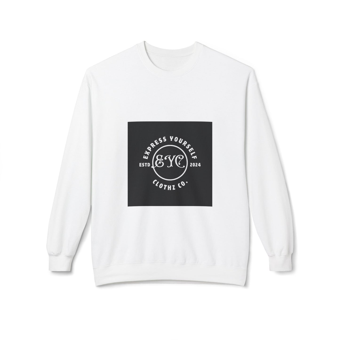 EYC Express Yourself Crewneck Sweatshirt - Unisex Midweight Fleece with QR Code - Express Yourself Clothz
