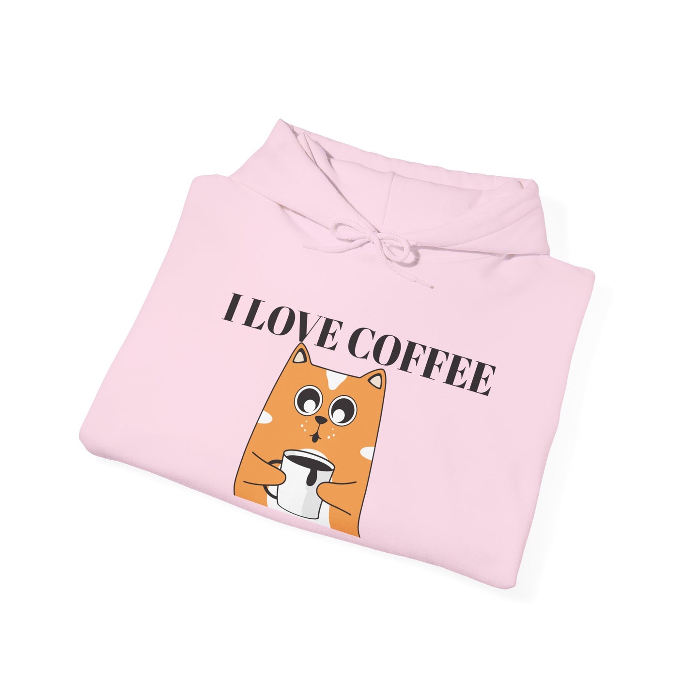 EYC I Love Coffee Unisex Heavy Blend Hoodie - Cozy Sweatshirt for Coffee Lovers - Express Yourself Clothz