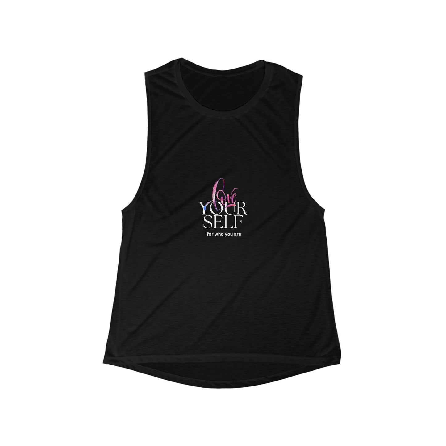 Empowering Women's Flowy Tank, Self-Love Workout Top, Fitness Apparel, Positive Affirmation Top, Casual Everyday Wear