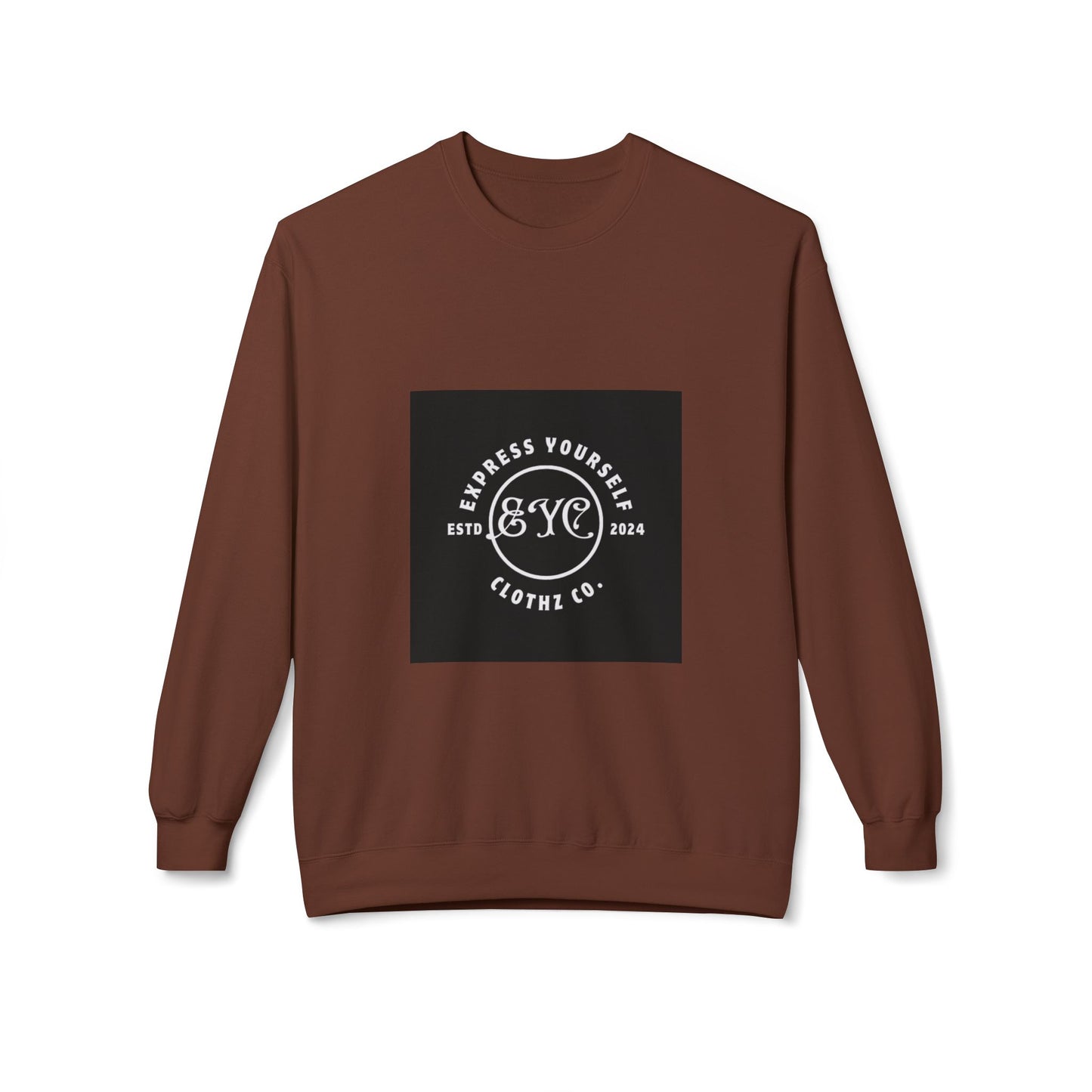EYC Express Yourself Crewneck Sweatshirt - Unisex Midweight Fleece with QR Code - Express Yourself Clothz