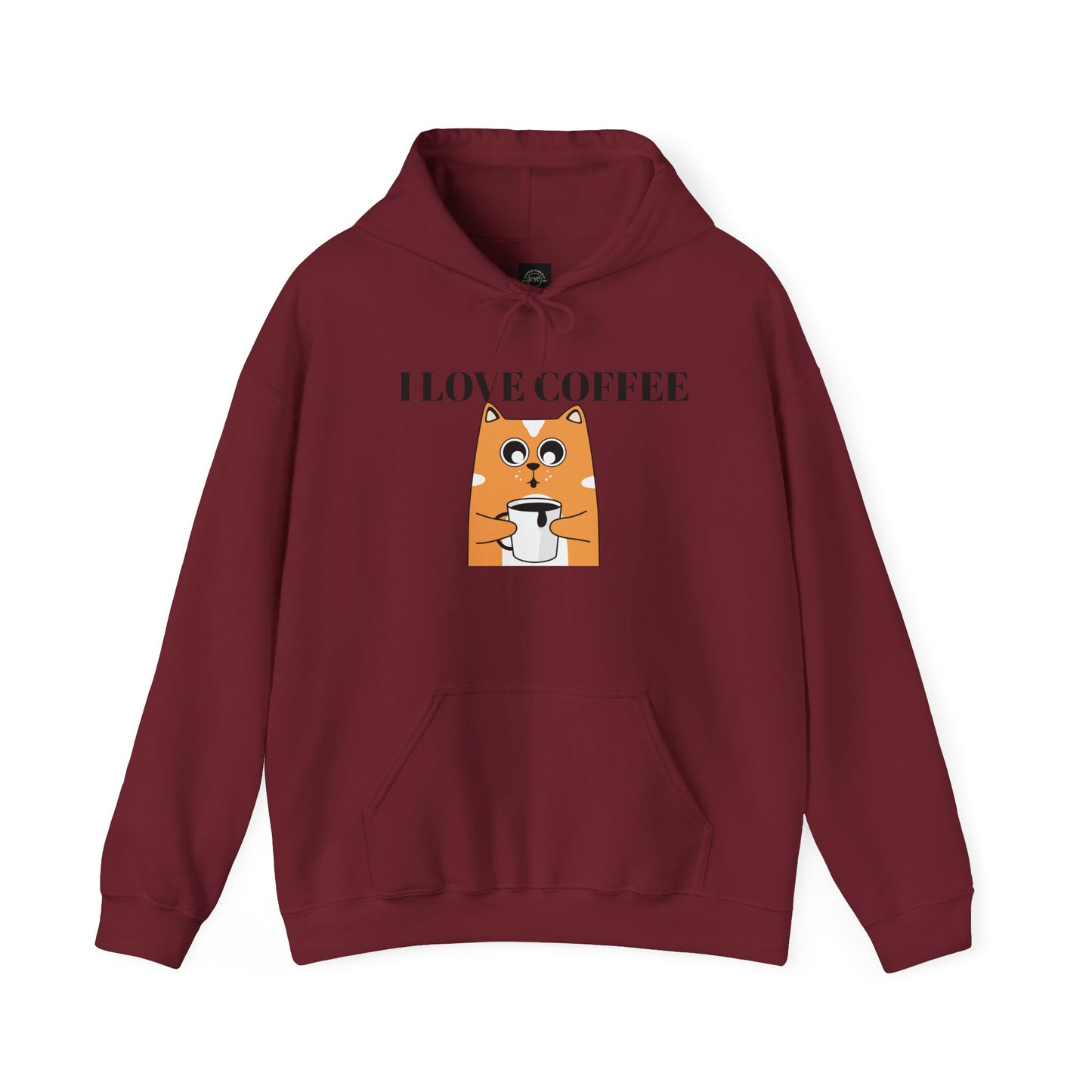EYC I Love Coffee Unisex Heavy Blend Hoodie - Cozy Sweatshirt for Coffee Lovers - Express Yourself Clothz