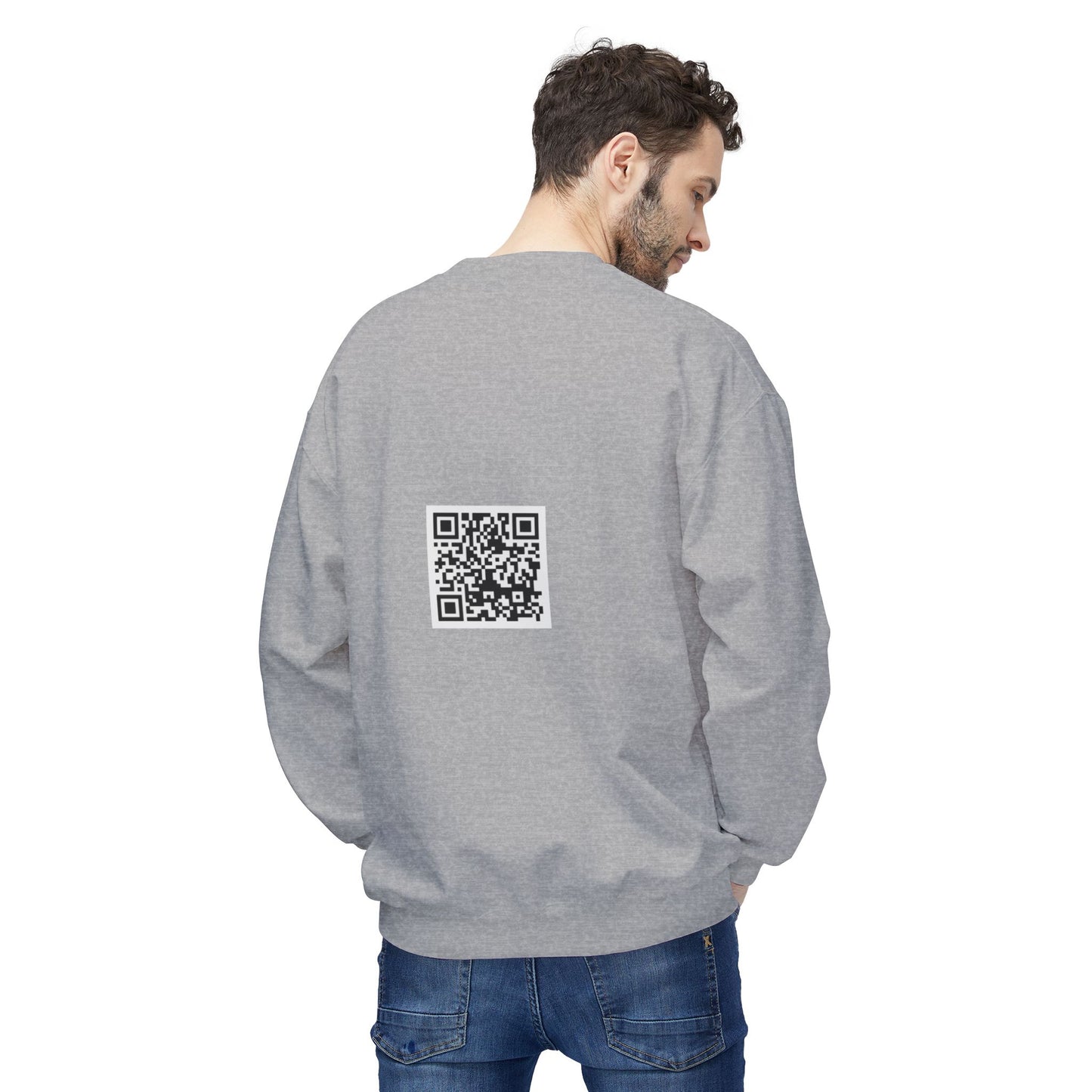EYC Express Yourself Crewneck Sweatshirt - Unisex Midweight Fleece with QR Code - Express Yourself Clothz