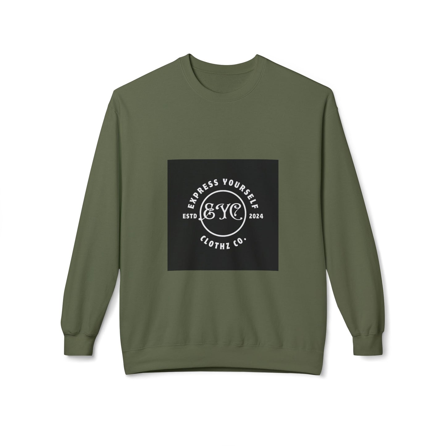 EYC Express Yourself Crewneck Sweatshirt - Unisex Midweight Fleece with QR Code - Express Yourself Clothz
