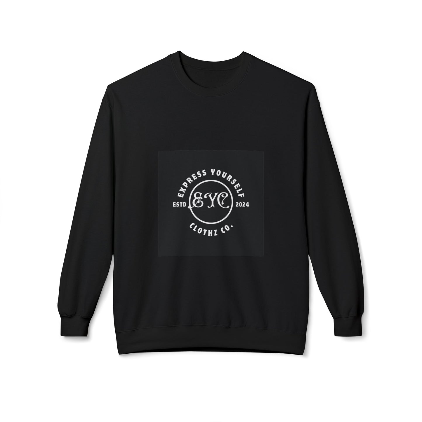 EYC Express Yourself Crewneck Sweatshirt - Unisex Midweight Fleece with QR Code - Express Yourself Clothz