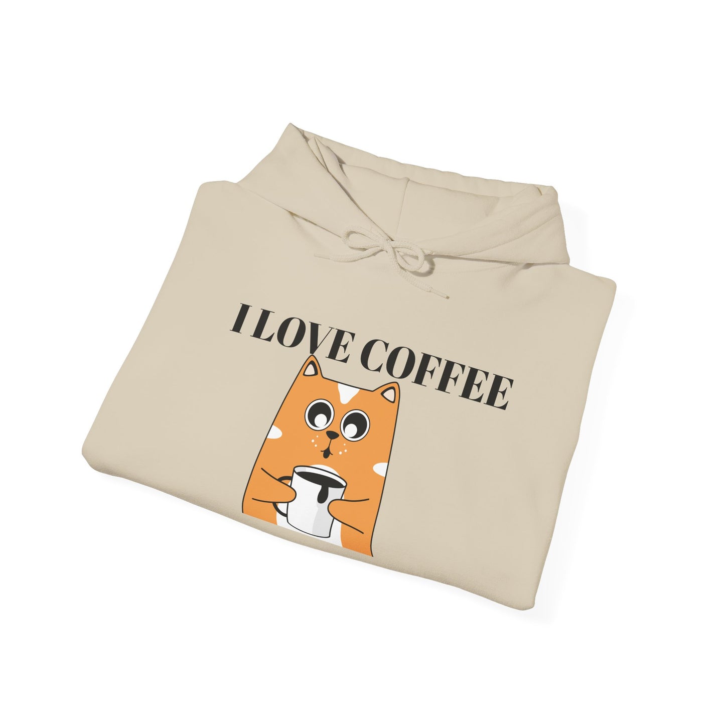 EYC I Love Coffee Unisex Heavy Blend Hoodie - Cozy Sweatshirt for Coffee Lovers - Express Yourself Clothz