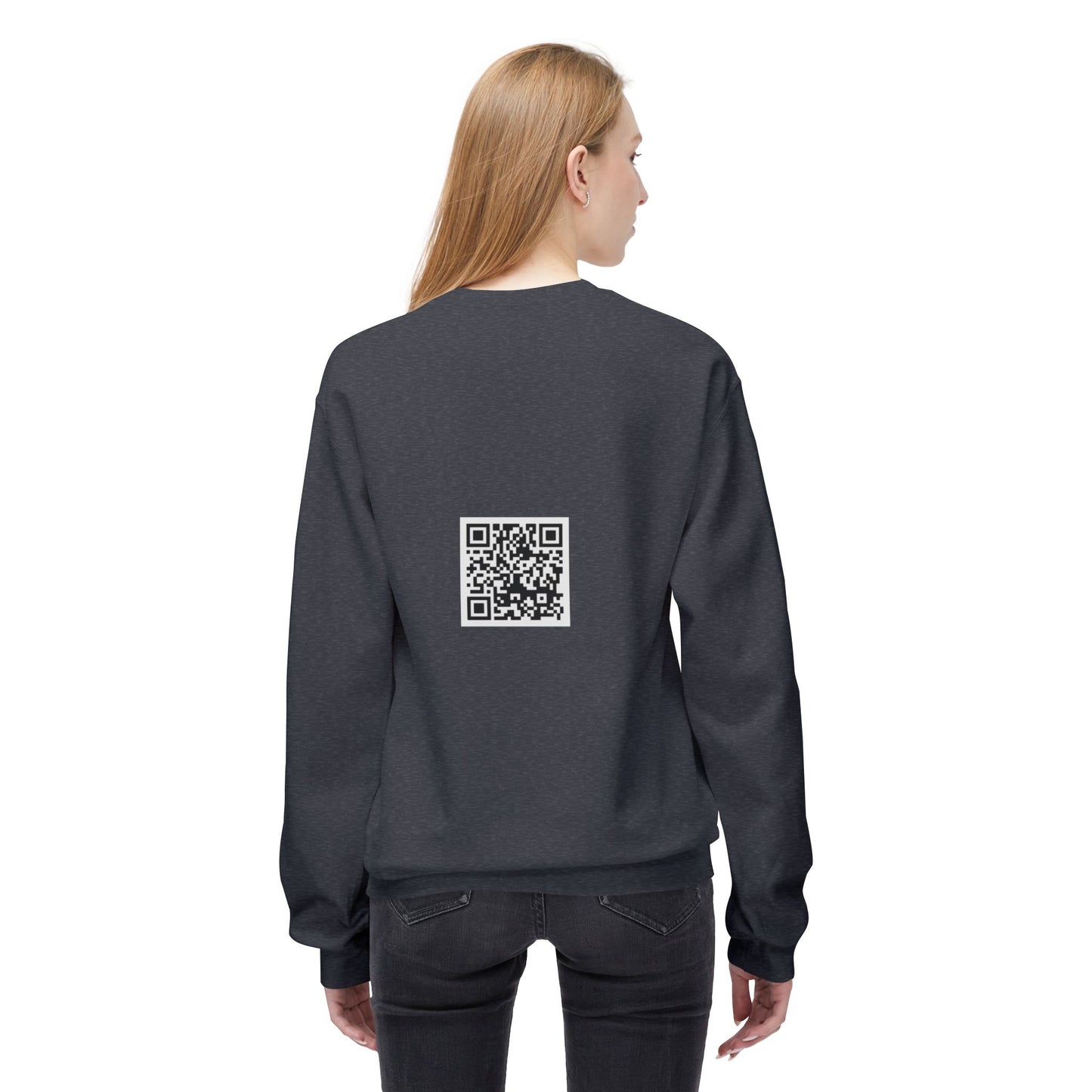 EYC Express Yourself Crewneck Sweatshirt - Unisex Midweight Fleece with QR Code