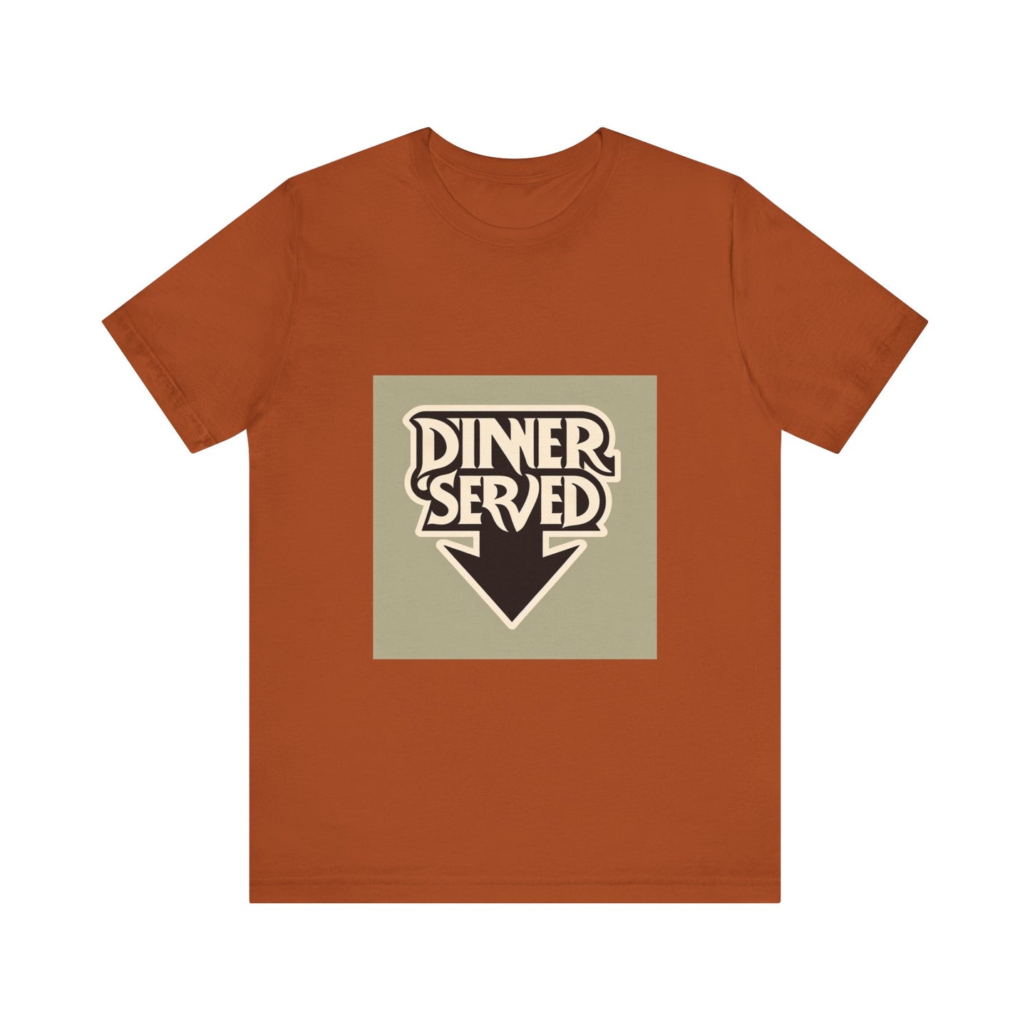 Retro Dinner Served Unisex Tee, Perfect for Food Lovers, Kitchen Decor, Events, Casual Wear, Gift for Chefs