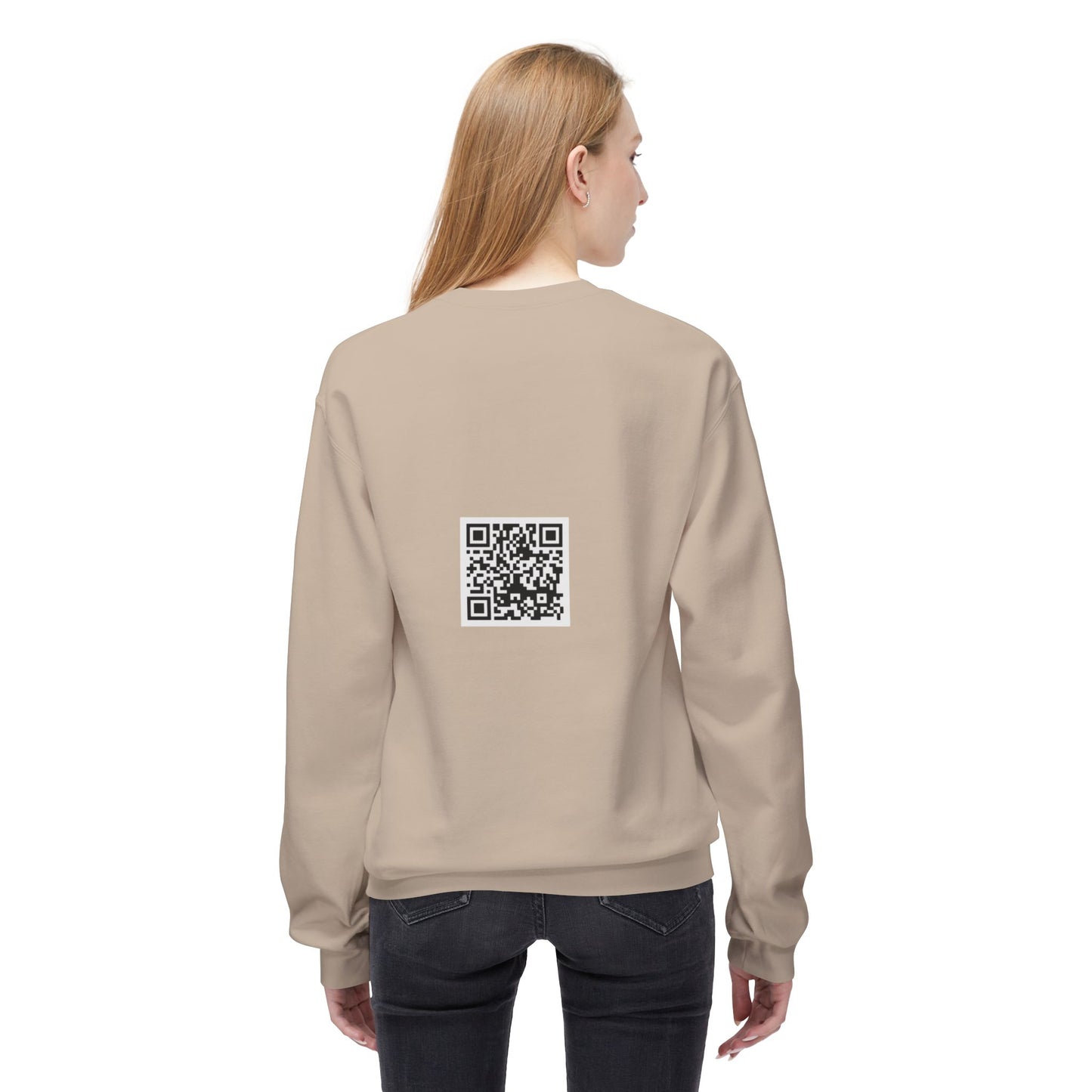 EYC Express Yourself Crewneck Sweatshirt - Unisex Midweight Fleece with QR Code