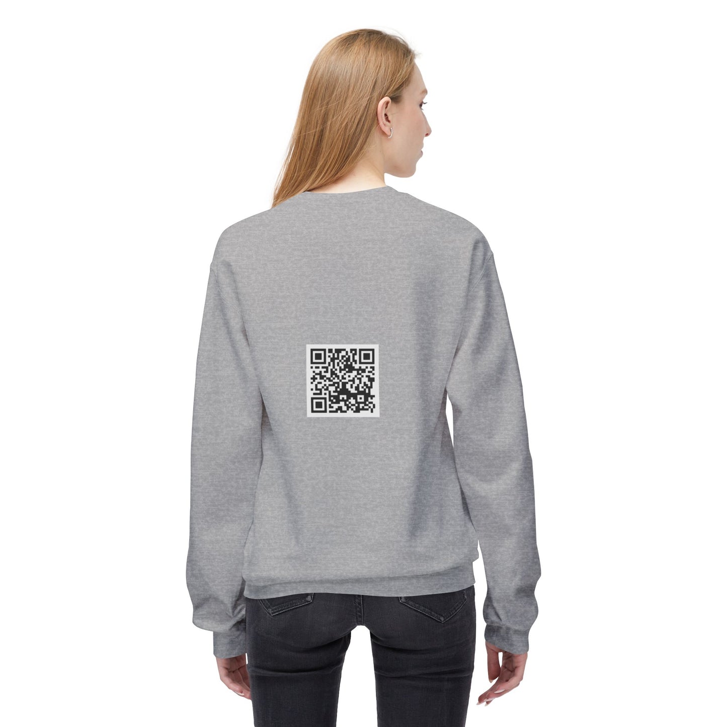 EYC Express Yourself Crewneck Sweatshirt - Unisex Midweight Fleece with QR Code