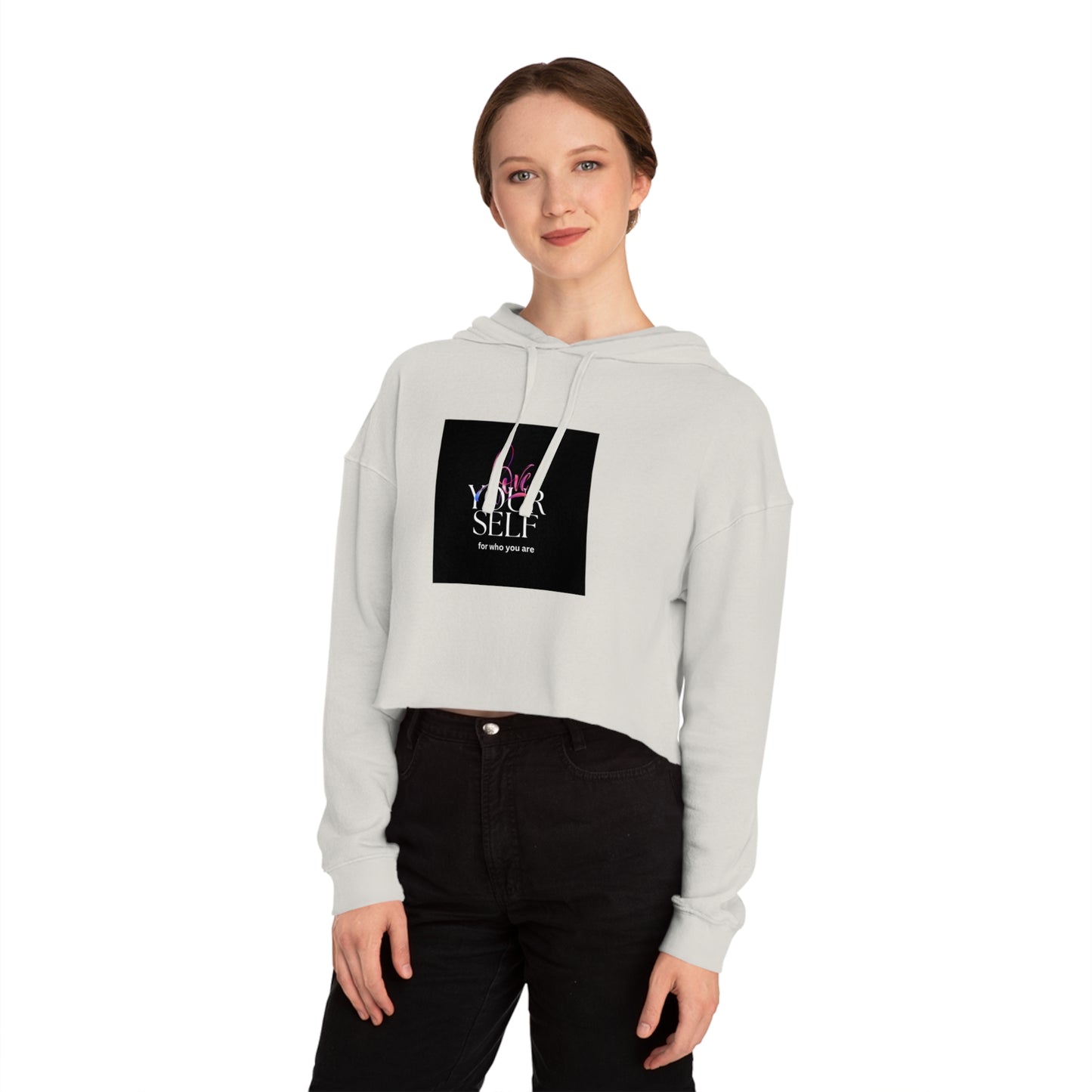 EYC Love Yourself Cropped Hoodie – Empowering Women's Sweatshirt