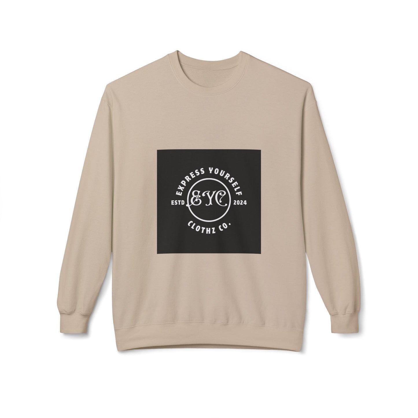 EYC Express Yourself Crewneck Sweatshirt - Unisex Midweight Fleece with QR Code