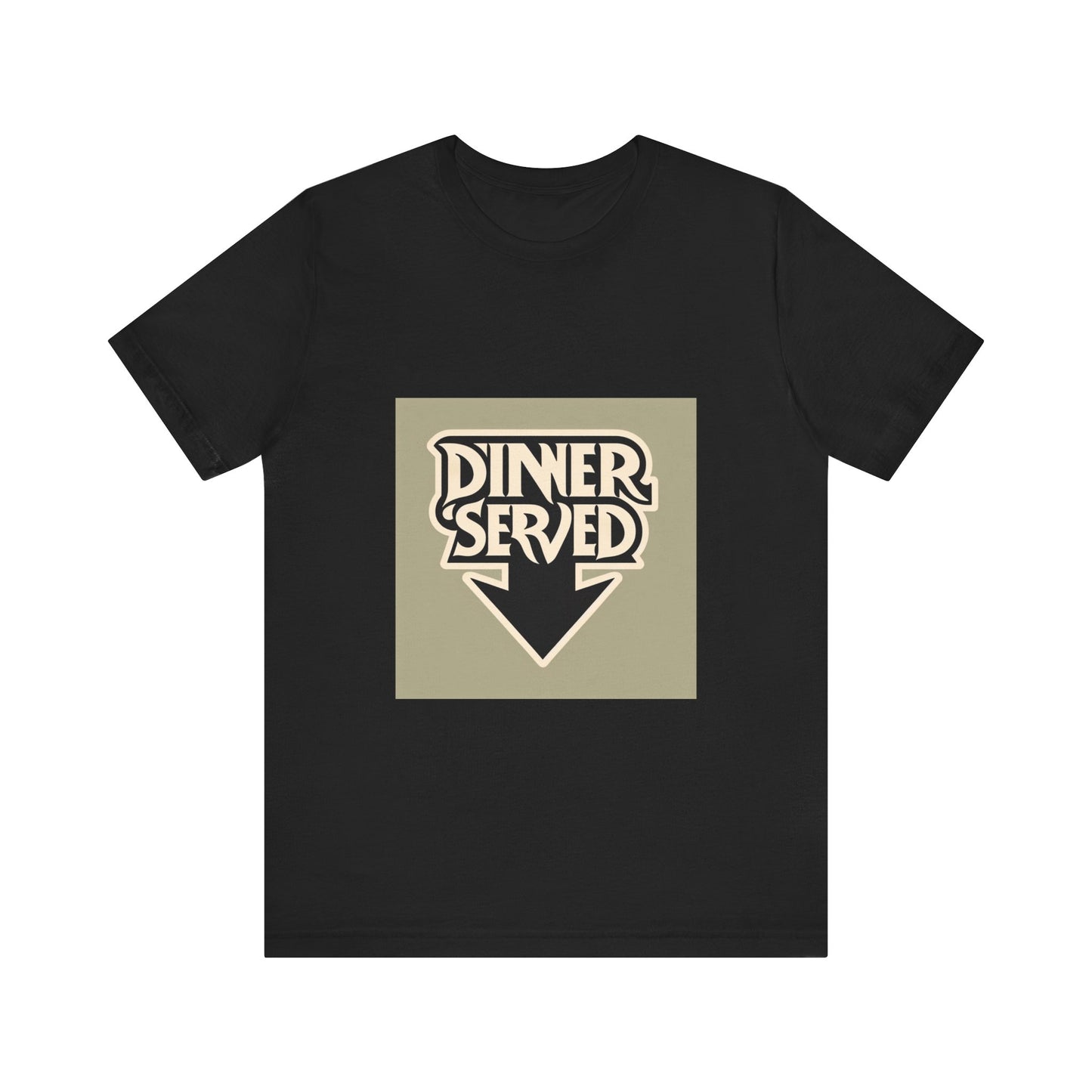 Retro Dinner Served Unisex Tee, Perfect for Food Lovers, Kitchen Decor, Events, Casual Wear, Gift for Chefs