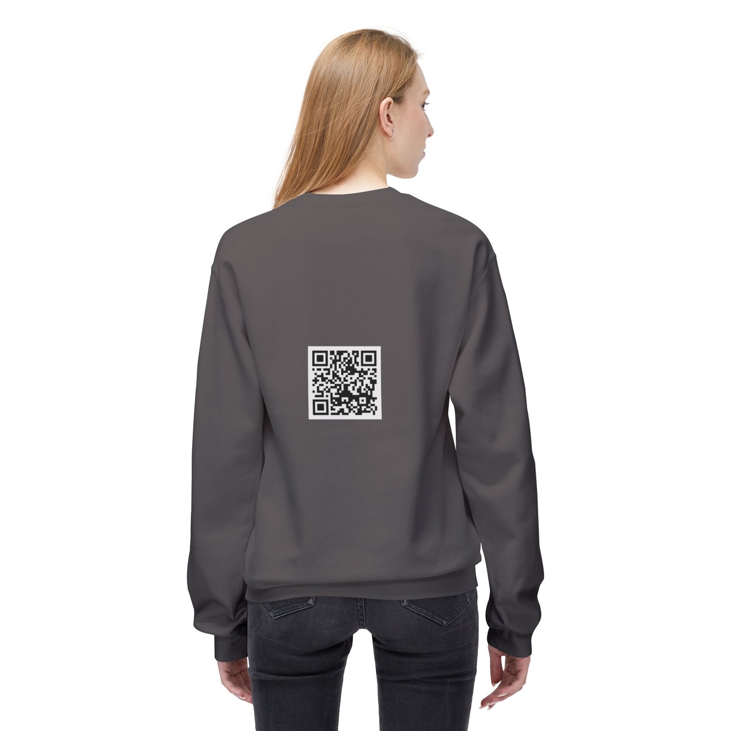 EYC Express Yourself Crewneck Sweatshirt - Unisex Midweight Fleece with QR Code