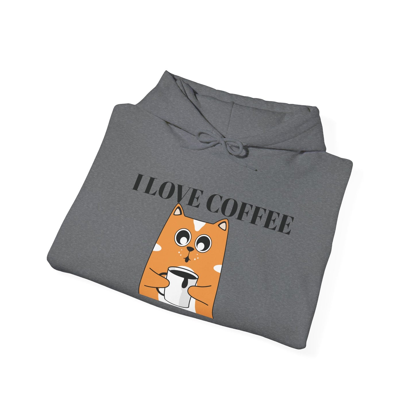 EYC I Love Coffee Unisex Heavy Blend Hoodie - Cozy Sweatshirt for Coffee Lovers