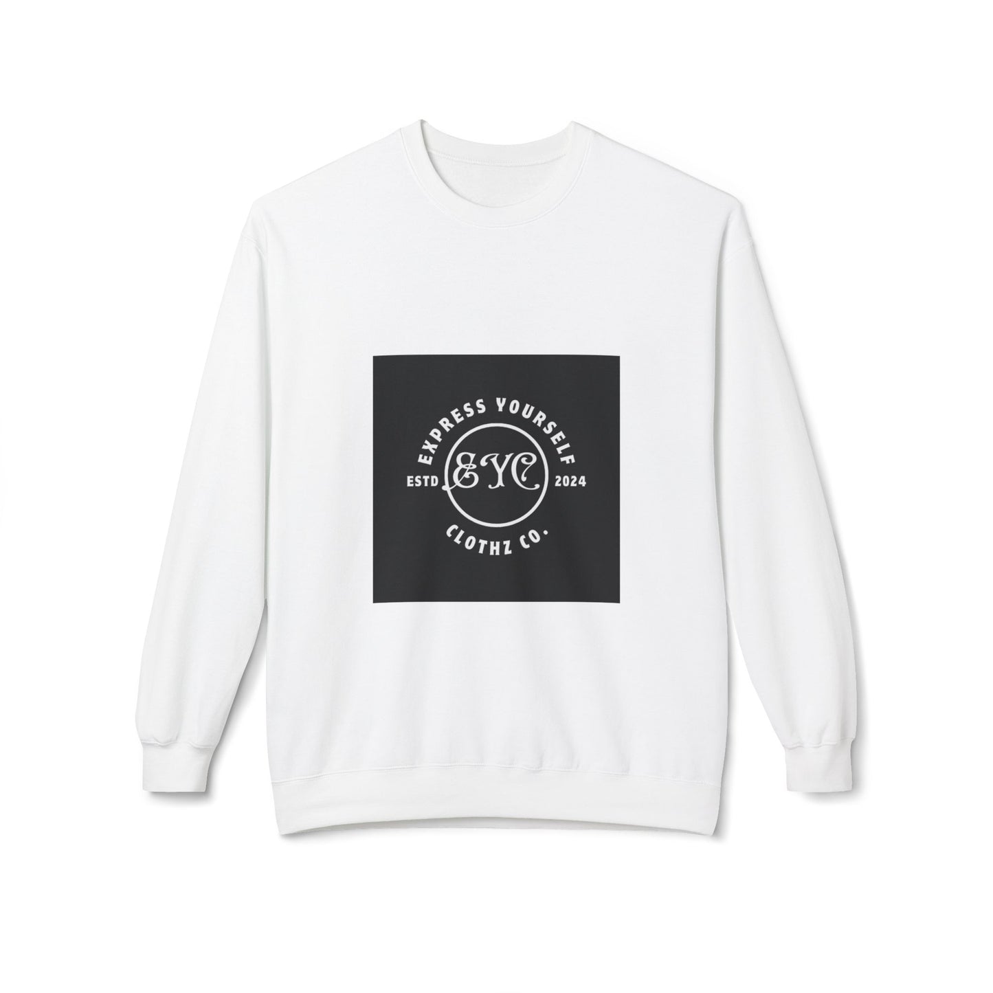 EYC Express Yourself Crewneck Sweatshirt - Unisex Midweight Fleece with QR Code