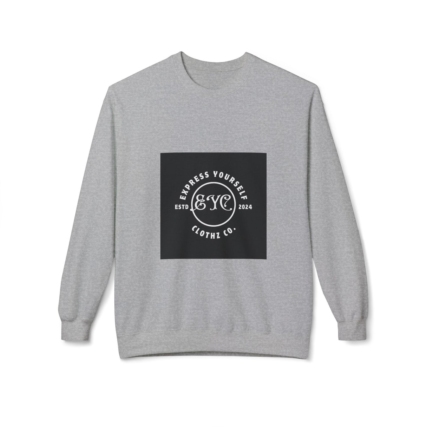 EYC Express Yourself Crewneck Sweatshirt - Unisex Midweight Fleece with QR Code