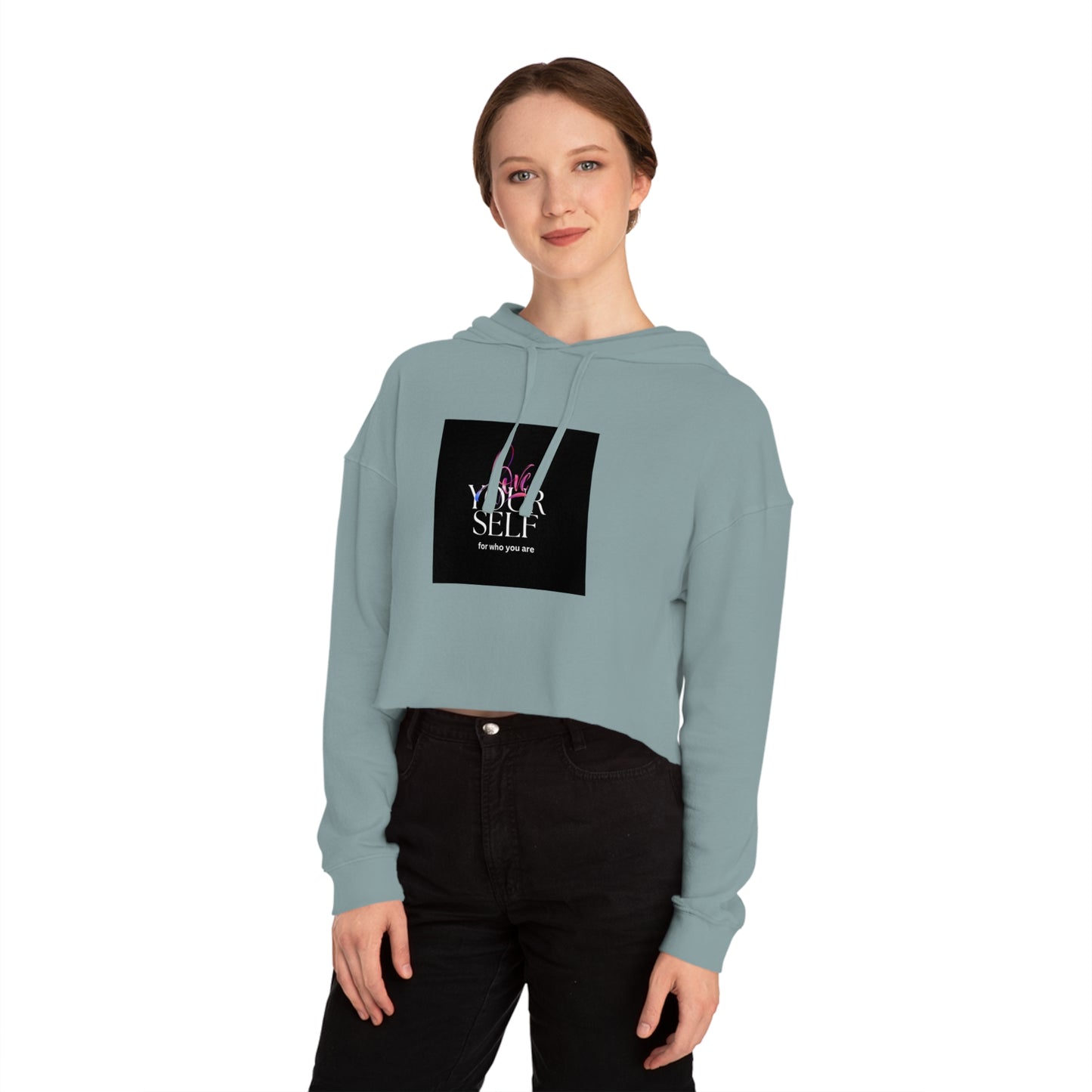 EYC Love Yourself Cropped Hoodie – Empowering Women's Sweatshirt